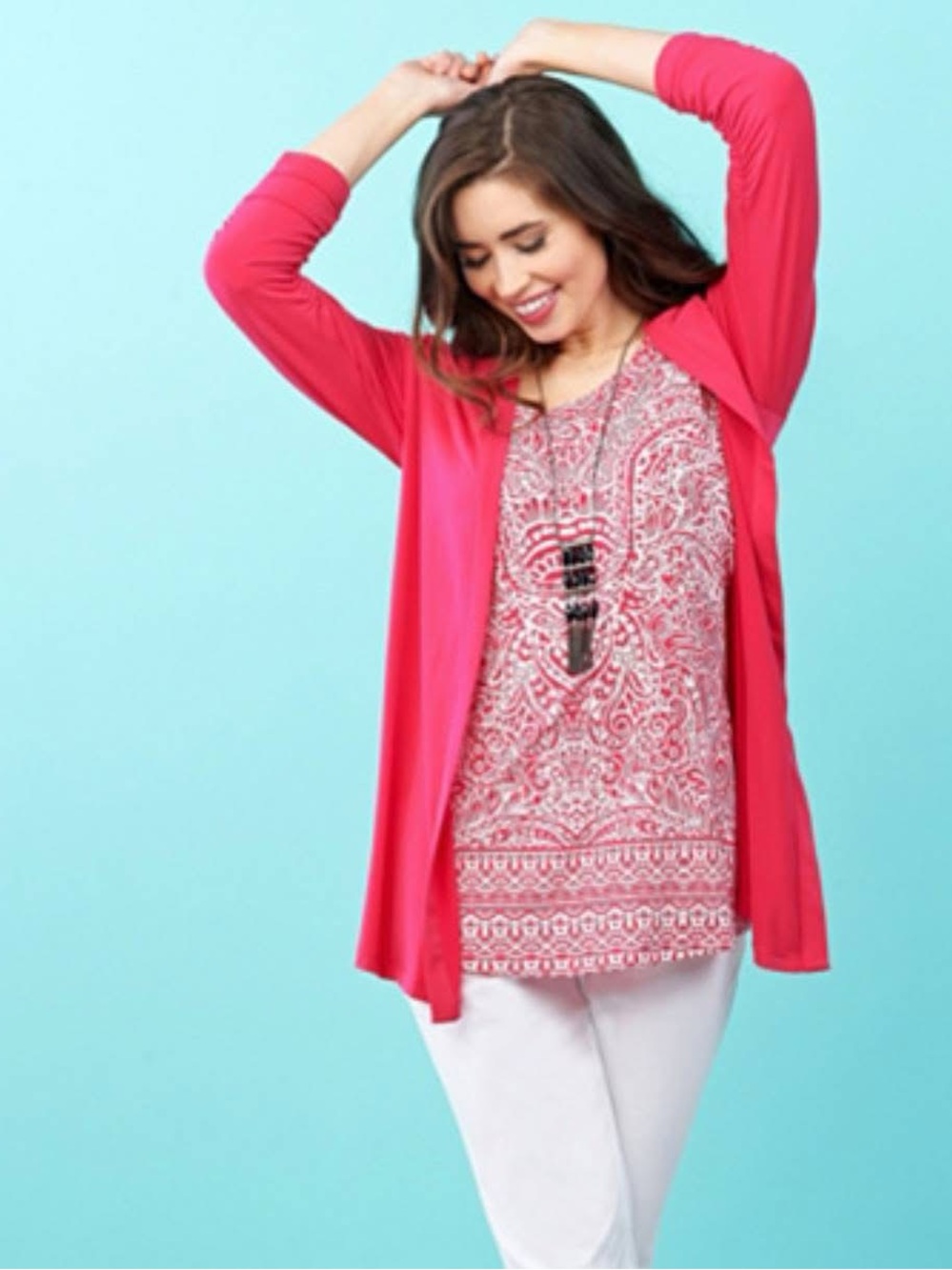 Susan Graver Liquid Knit Printed Tunic